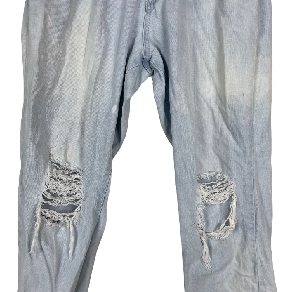 91 Cotton On High Rise 90’s Stretch Raw Fringe Hem Super Distressed Light Crops - Picture 10 of 11